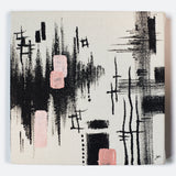 black pink study, 2023. 5" x 5".