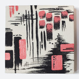 black pink study 02, 2023. 5" x 5".