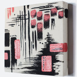 black pink study 02, 2023. 5" x 5".