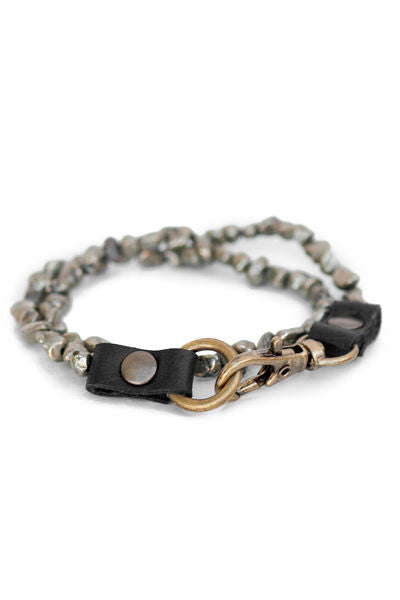 Pyrite Stone & Leather Choker - JAKIMAC
 - 4