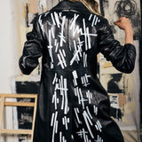 matrix leather trench coat.