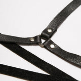classic leather wrap harness.