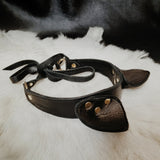 felix leather cat ears headband.
