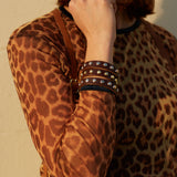 Sheena Studded Leather x4 Bracelet Stack.