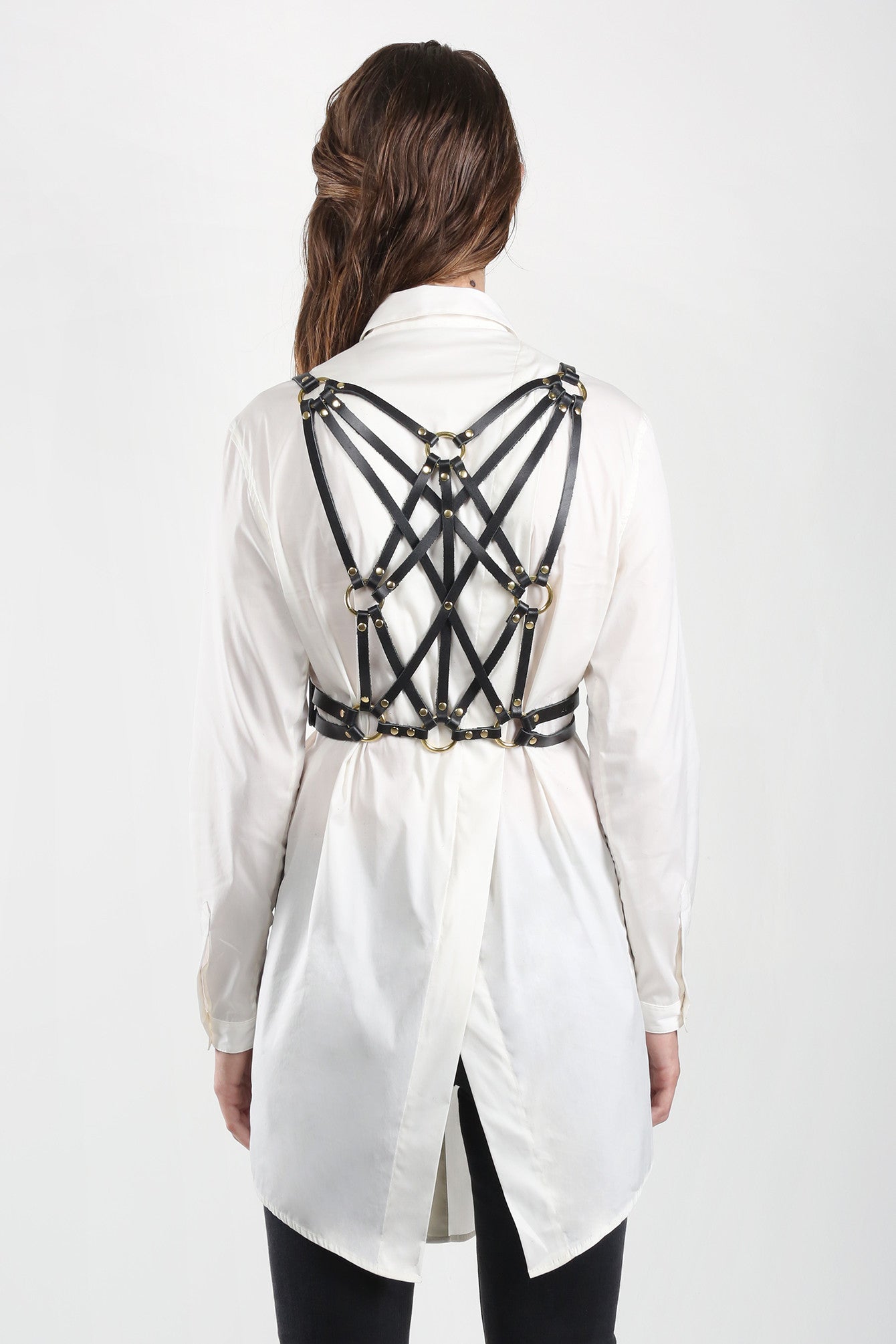 Ela Leather Harness Belt - JAKIMAC
 - 1