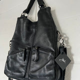 slouch leather bag.