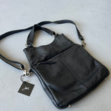 slouch leather bag.