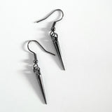 mini spike earrings.