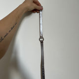 silver leather o-ring choker.