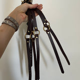 classic o-ring choker brown/gold.