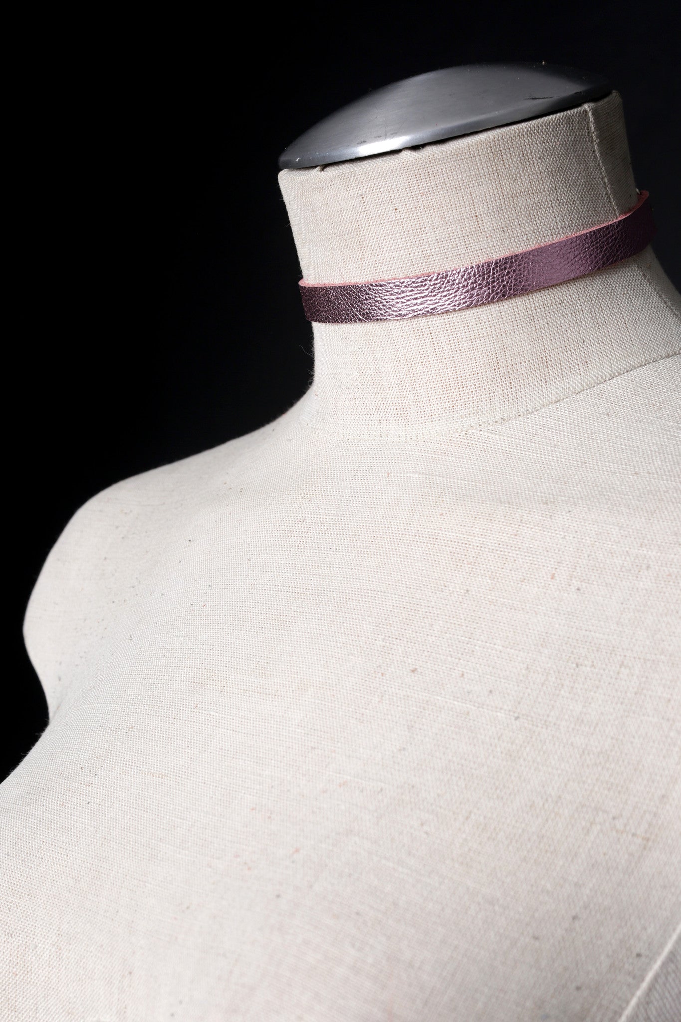 BILLIE Leather Choker - JAKIMAC
 - 1