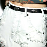 concho leather waist belt.