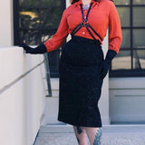 classic d-ring belted harness.