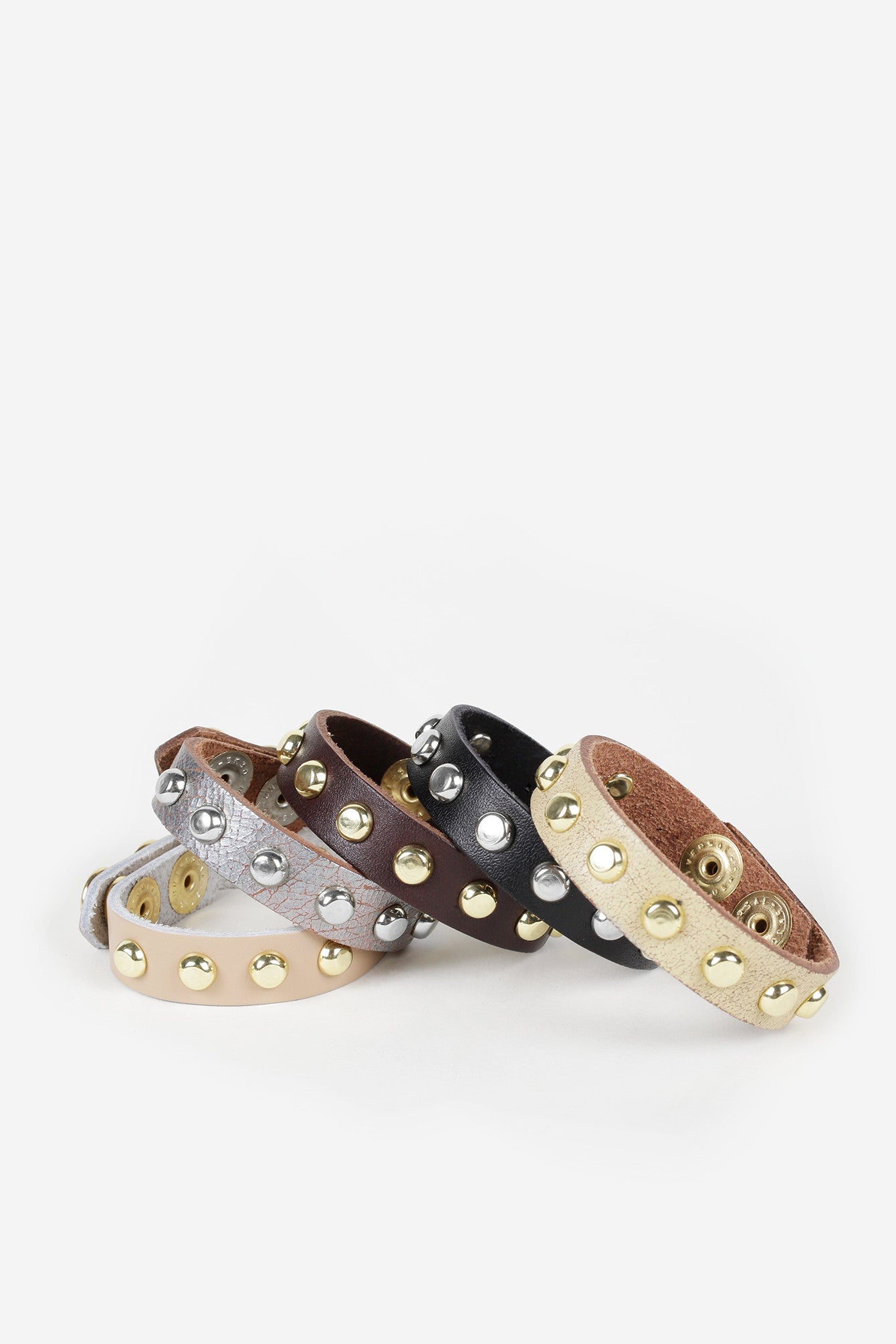 Sheena Studded Leather Bracelet - JAKIMAC
 - 2