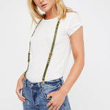 LUX Studded Leather Suspenders