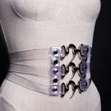 COVET Corset Eyehook Belt - VEGAN PVC