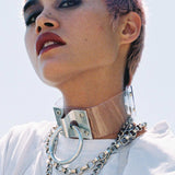 Heavy Metal Hooked O-Ring Choker Collar