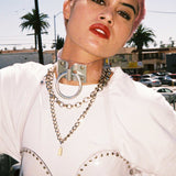Heavy Metal Hooked O-Ring Choker Collar