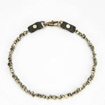 Pyrite Stone & Leather Choker - JAKIMAC
 - 1