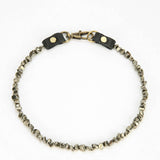 Pyrite Stone & Leather Choker - JAKIMAC
 - 1