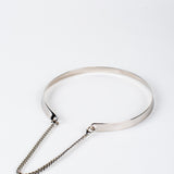 matrix metal choker with chain.