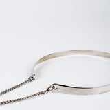 matrix metal choker with chain.