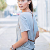 Simple Drape Harness in Tan/Brass - JAKIMAC
 - 2