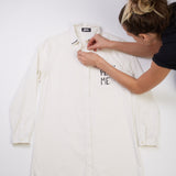 pet me studded classic button down blouse.