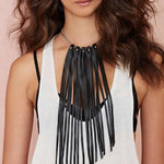 Warrior Leather Fringe Necklace - JAKIMAC
 - 4